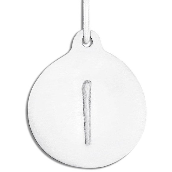 Helen Ficalora Sterling Silver Alphabet Initial I Pendant/ Disk Charm - Picture 1 of 1